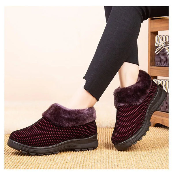 Woman Wool Elastic Slip On Women Marn Boots
