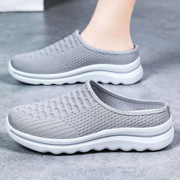 Women Summer Soft Genuine Leather Flat Slippers