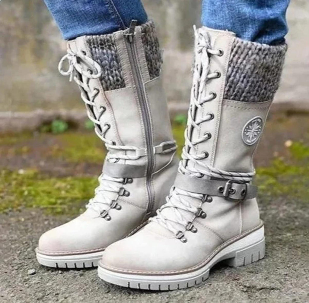 Waterproof knee snow boots for women