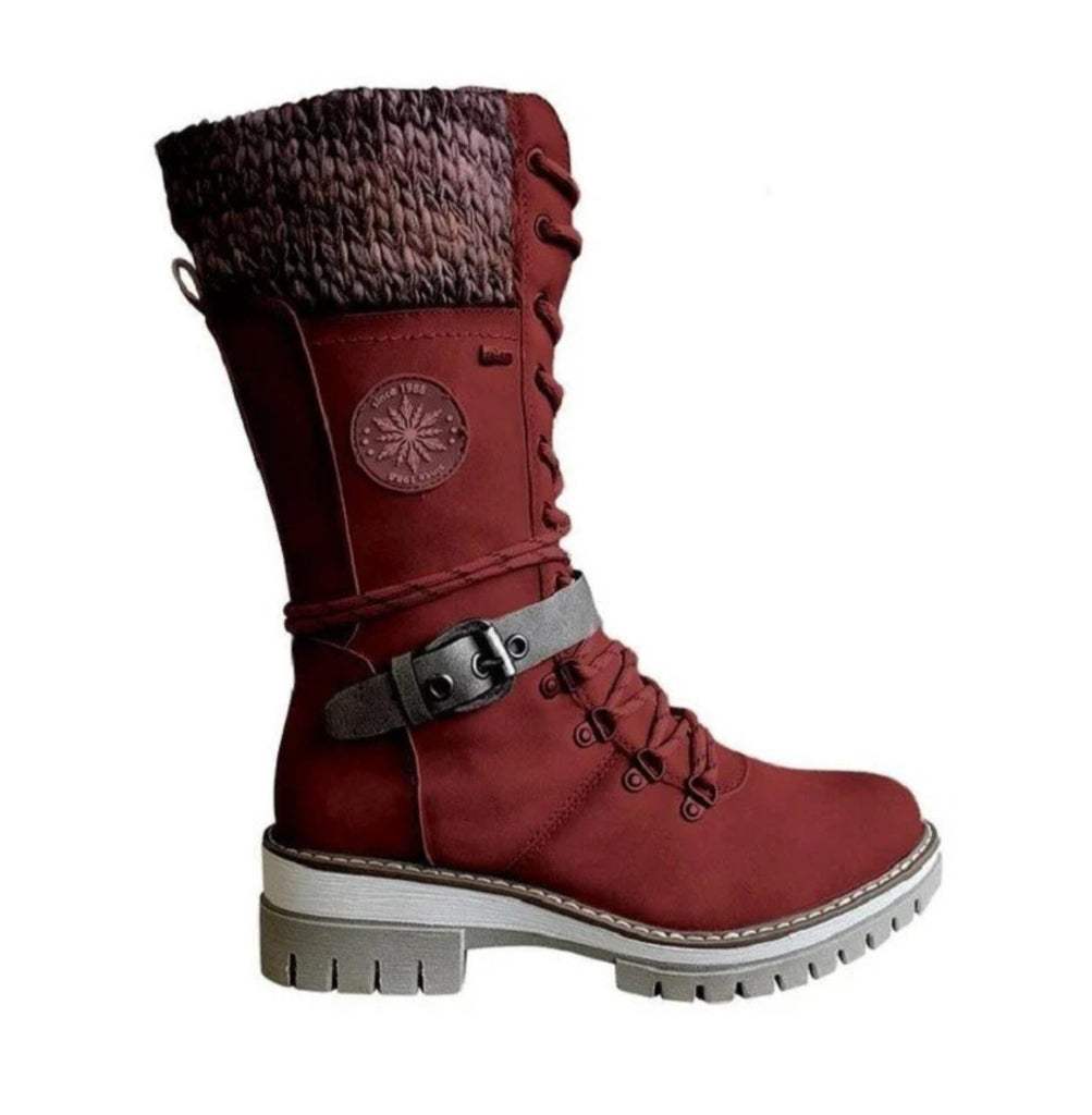 Waterproof knee snow boots for women