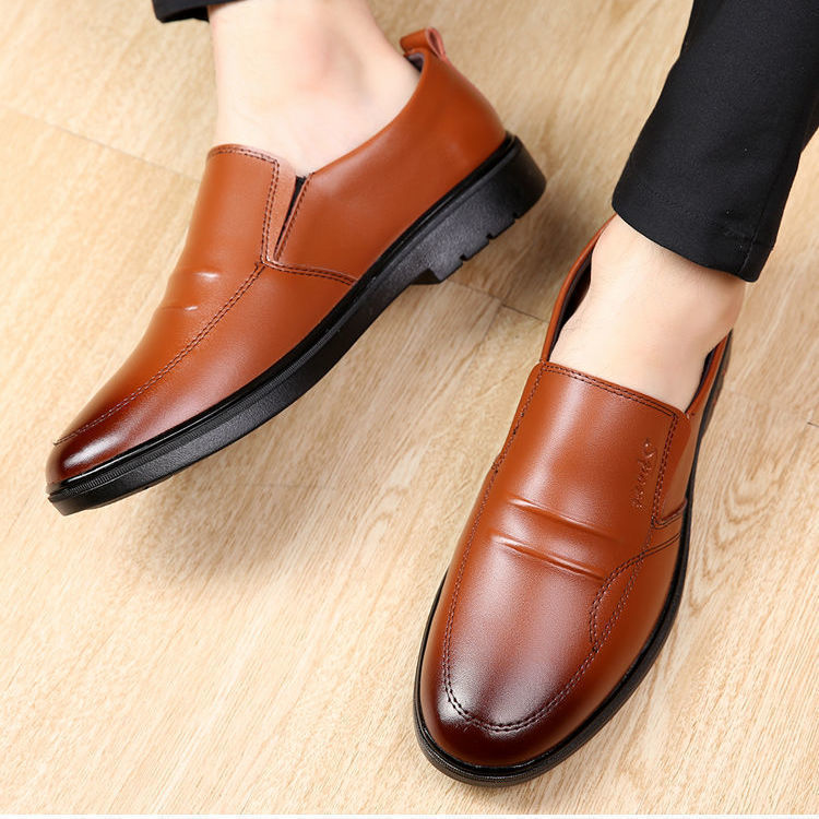 Men's Business Leather Shoes: British Style & Comfort