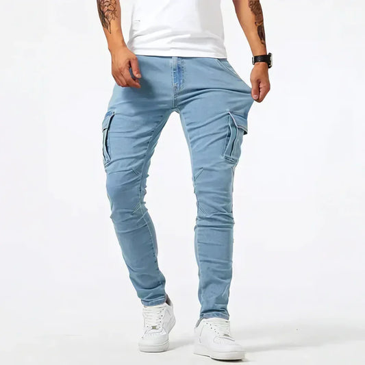 Men's Cargo Style Denim Jeans
