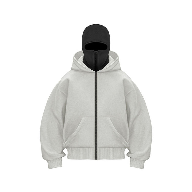 Full Face Zip Hooded Fleece Hoodie