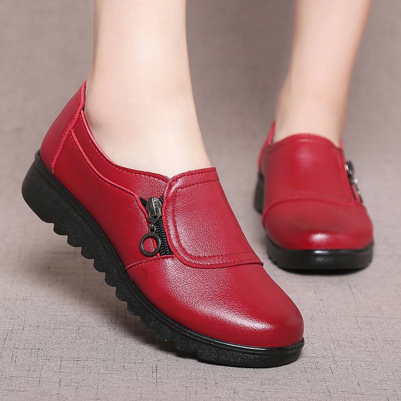 Casual Leather Round Head Shoes