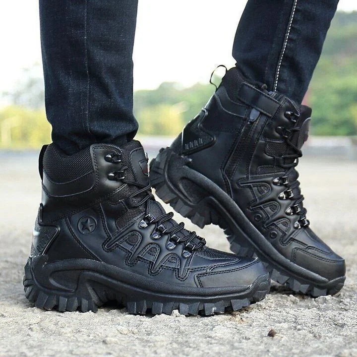Men's Waterproof Outdoor Anti-Puncture Work Combat Boots Army Boots (Durability Upgrade)