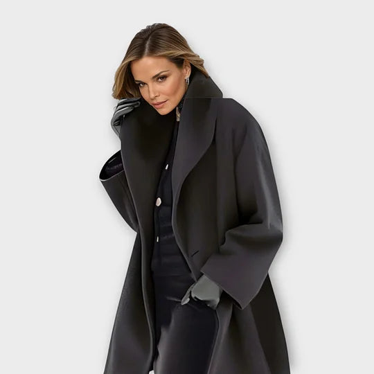 Women’s Elegant Wool-Blend Scandinavian Style Coat