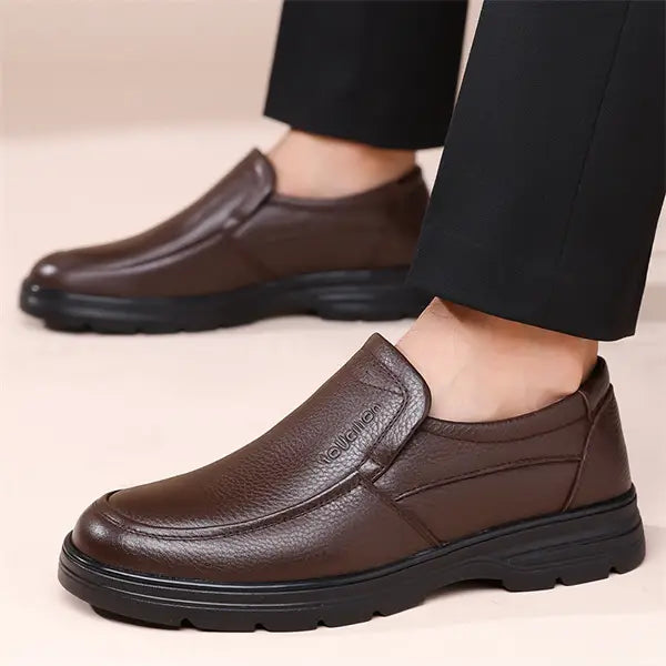 Men’s Premium Full-Grain Leather Slip-On Formal Loafers