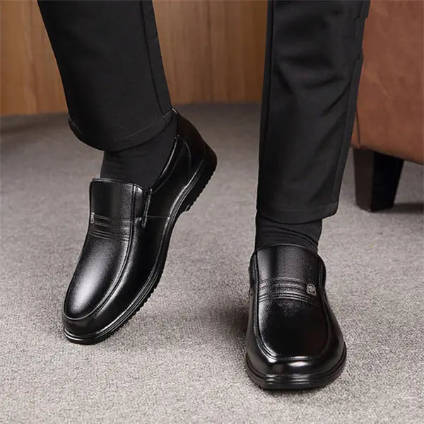 Men's leather soft sole comfortable casual loafers