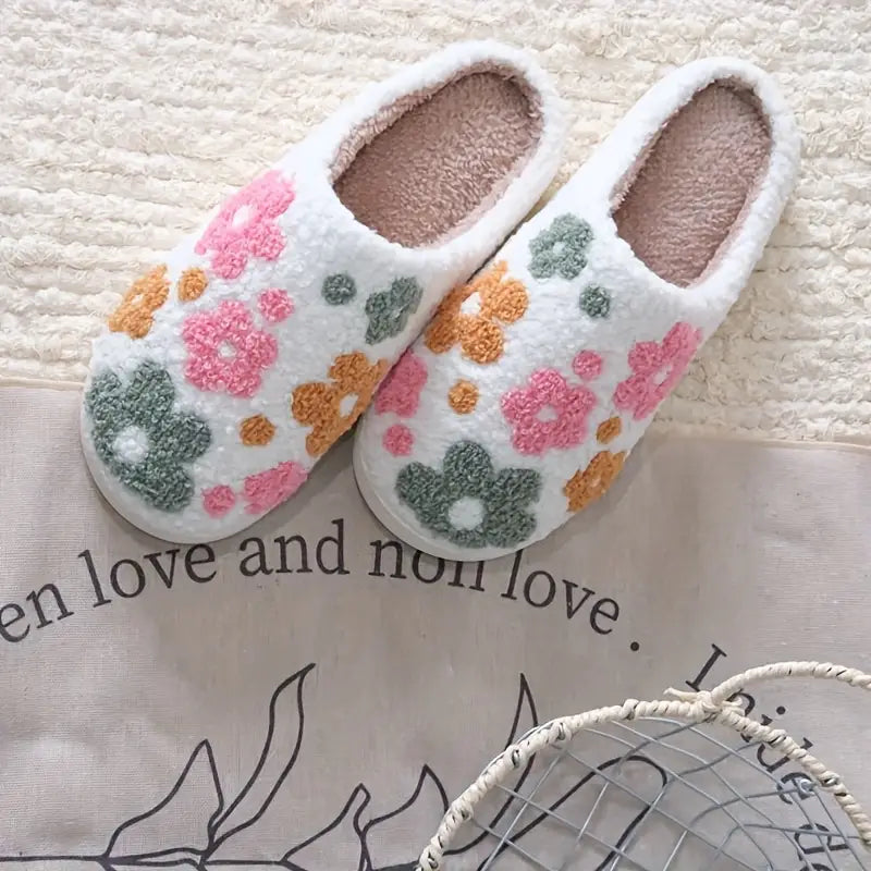 Women's Floral Cozy Winter Slippers