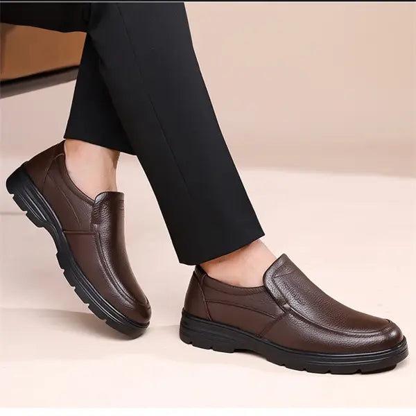 Men’s Premium Full-Grain Leather Slip-On Formal Loafers