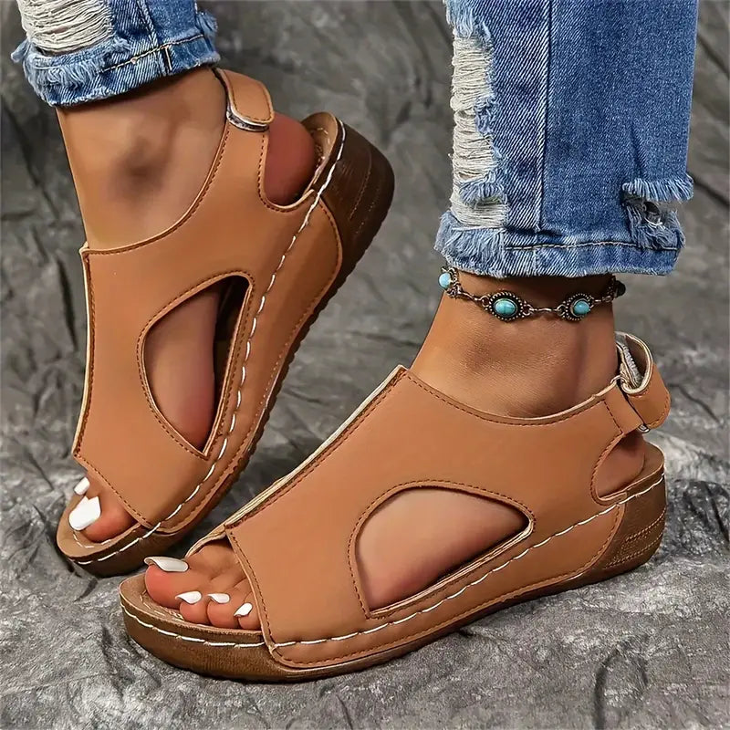 Women's Wedge Heeled Comfy Sandals