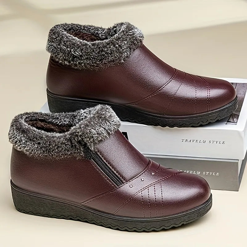 Women’s Warm Lined Waterproof Leather Shoes