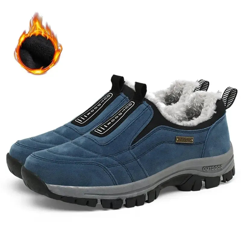 Men’s Fleece-Lined Orthopaedic Slip-On Winter Walking Shoes