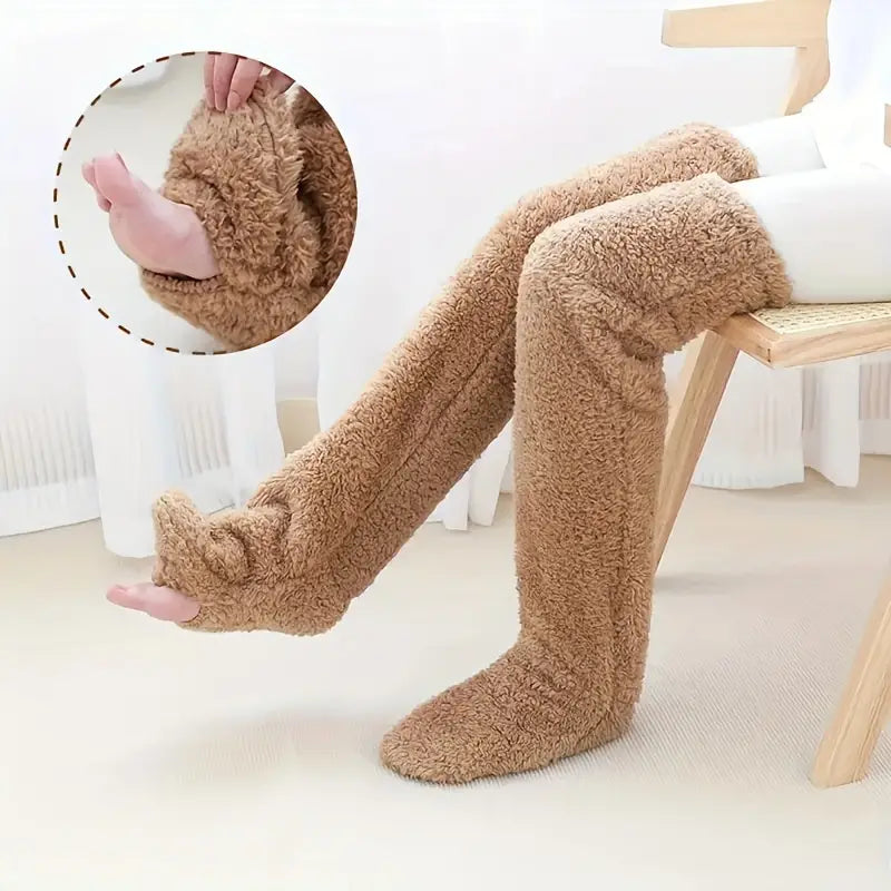 Teddy Legs™ – Cozy High Socks for Girls.