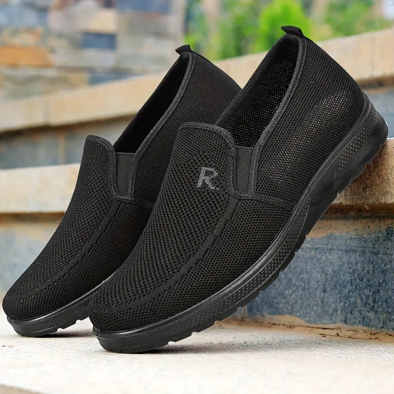 Men's Breathable Woven Slip-On Loafers