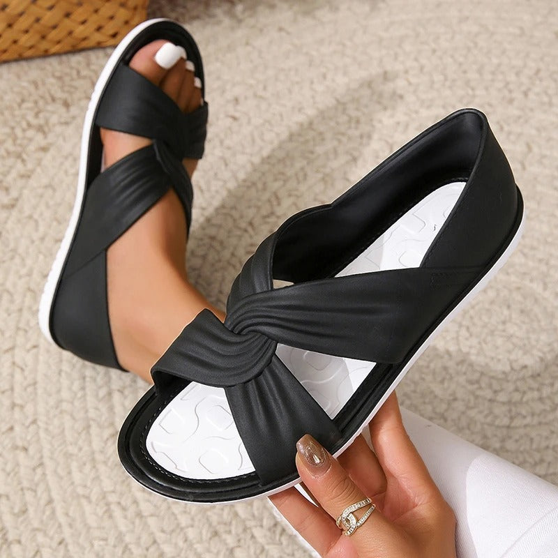 Women's Cross Strap Lightweight Flat Sandals