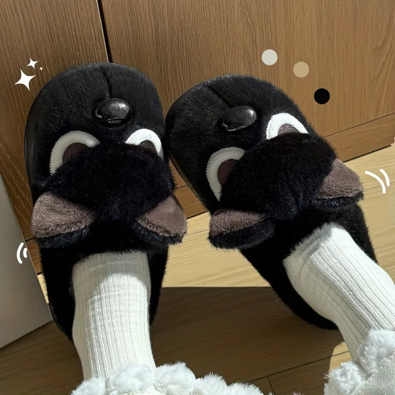 Women’s Puppy Plush Thick-Sole Winter Slippers