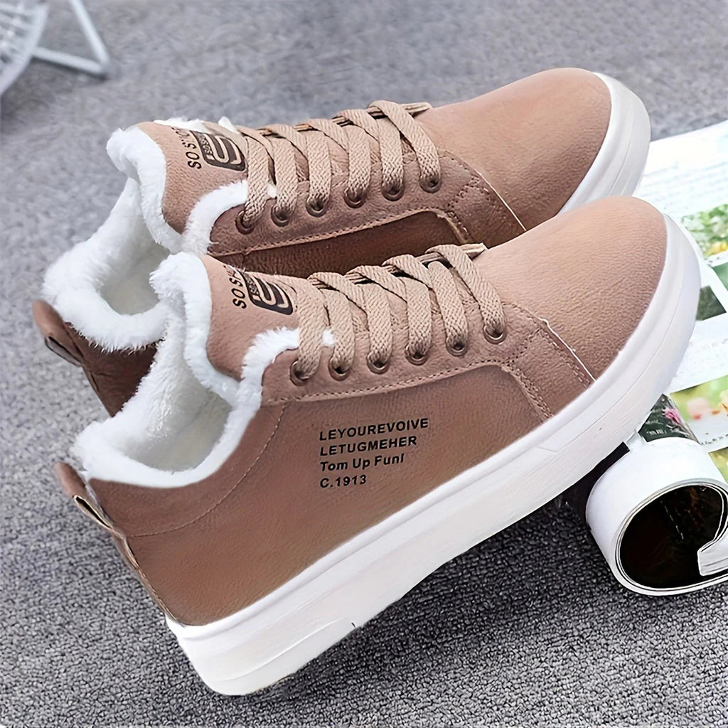 Women’s Plush Lined Winter Lace-Up Trainers