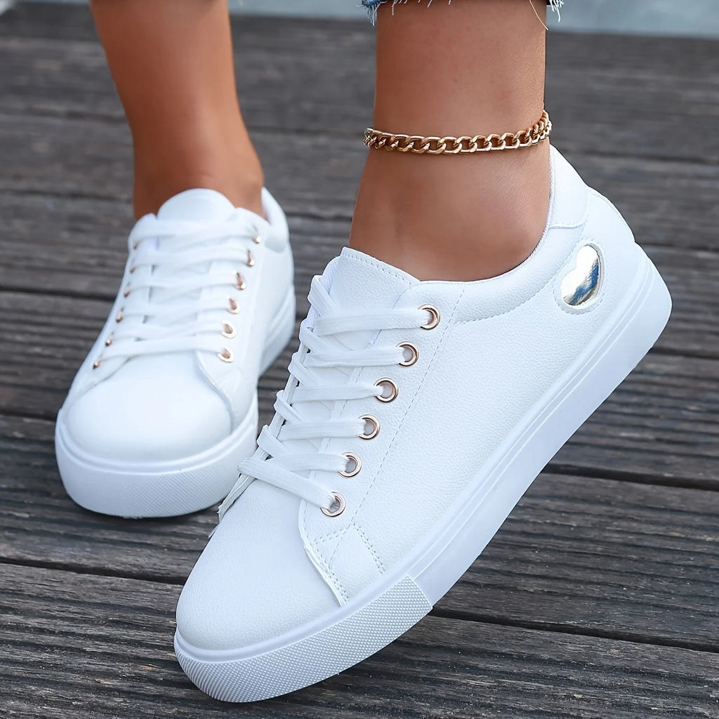 Women’s White Low-Top Orthopaedic Trainers