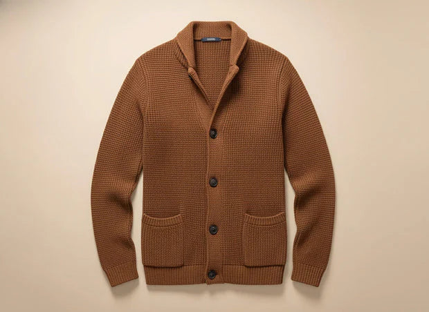 Men’s Classic Wool Knit Button Cardigan
