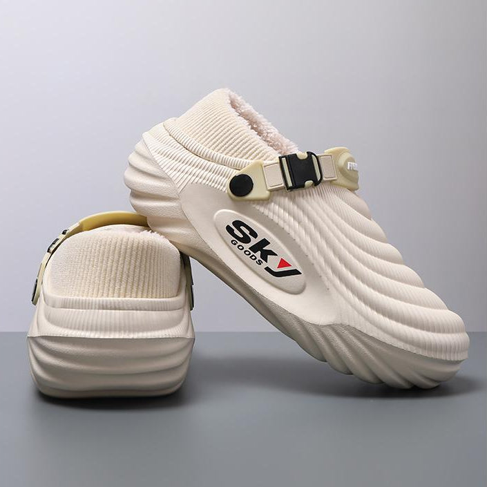 Men’s Cloud-Fleece Thermal Comfort Slippers