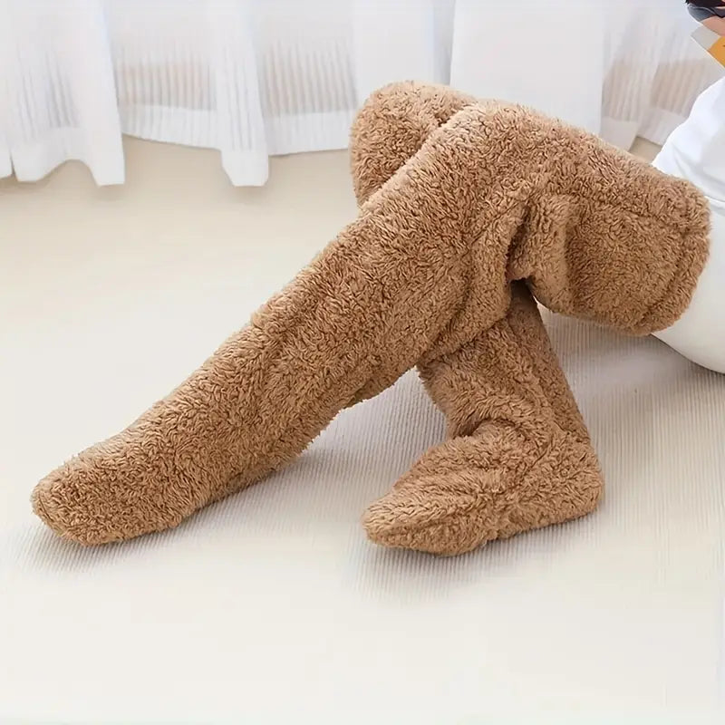 Teddy Legs™ – Cozy High Socks for Girls.