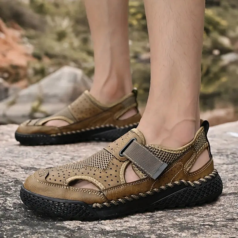 Men's Breathable Casual Shoes – Lightweight PU Sole & Cushioned Comfort