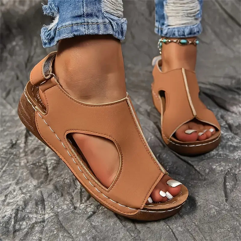 Women's Wedge Heeled Comfy Sandals