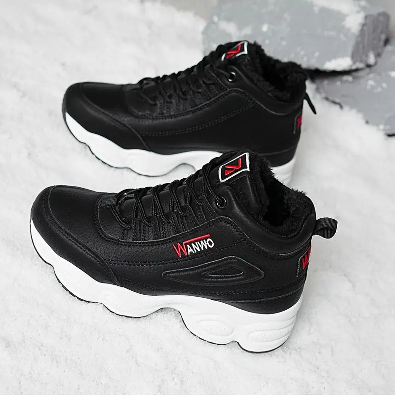 2025 Women’s Fleece-Lined Chunky Mid-Heel Ankle Boots