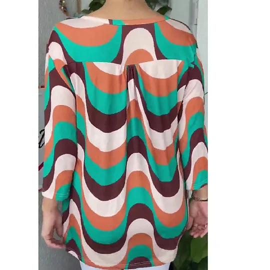 Women’s Relaxed Fit Printed Summer Tunic Top