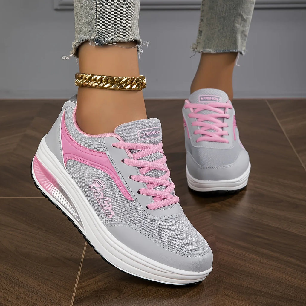Women’s Breathable Chunky Sole Support Trainers