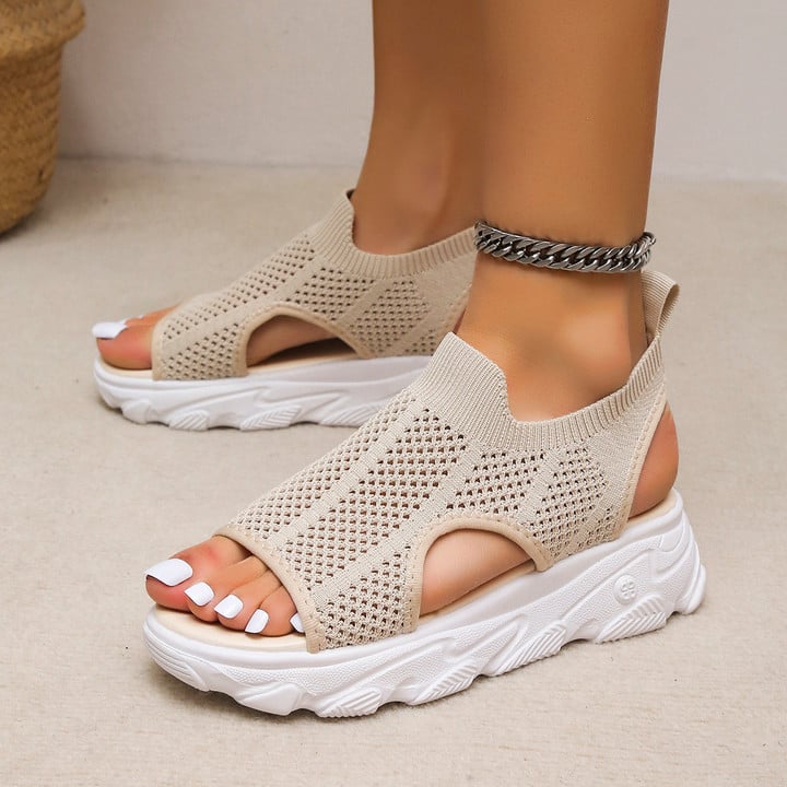 Women's Knitted Elastic Slip-on Sandals