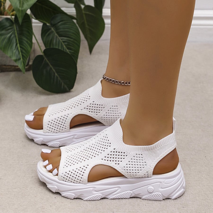 Women's Knitted Elastic Slip-on Sandals