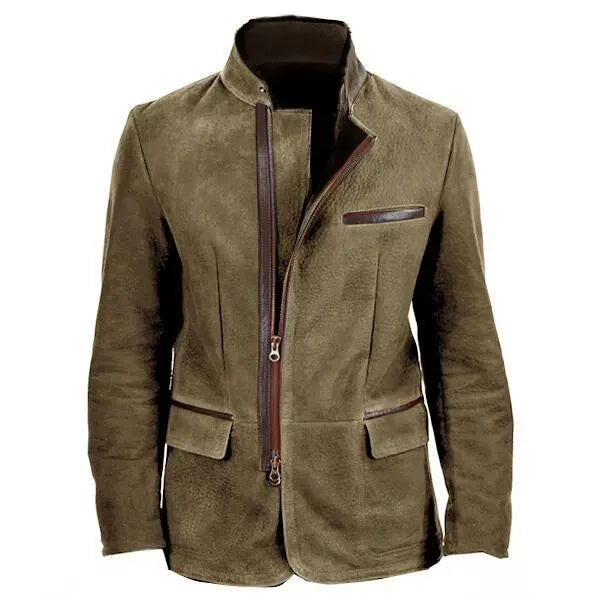 Autumn Winter Men's Solid Colour Zip-Up Jacket