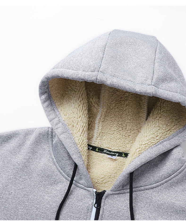 Men's Fleece Hoodie with Zippered Side Pockets