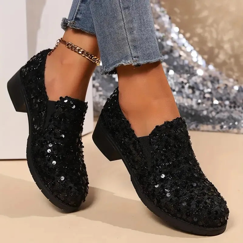 Women’s Sequins Decor Orthopaedic Loafers