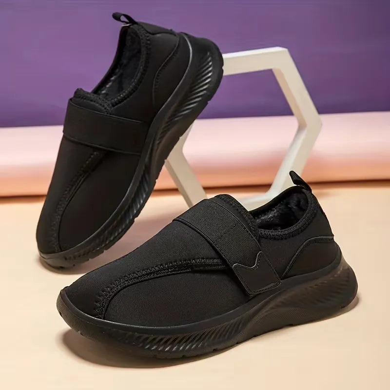 Women’s Fleece Lined Slip On Winter Shoes with Adjustable Strap
