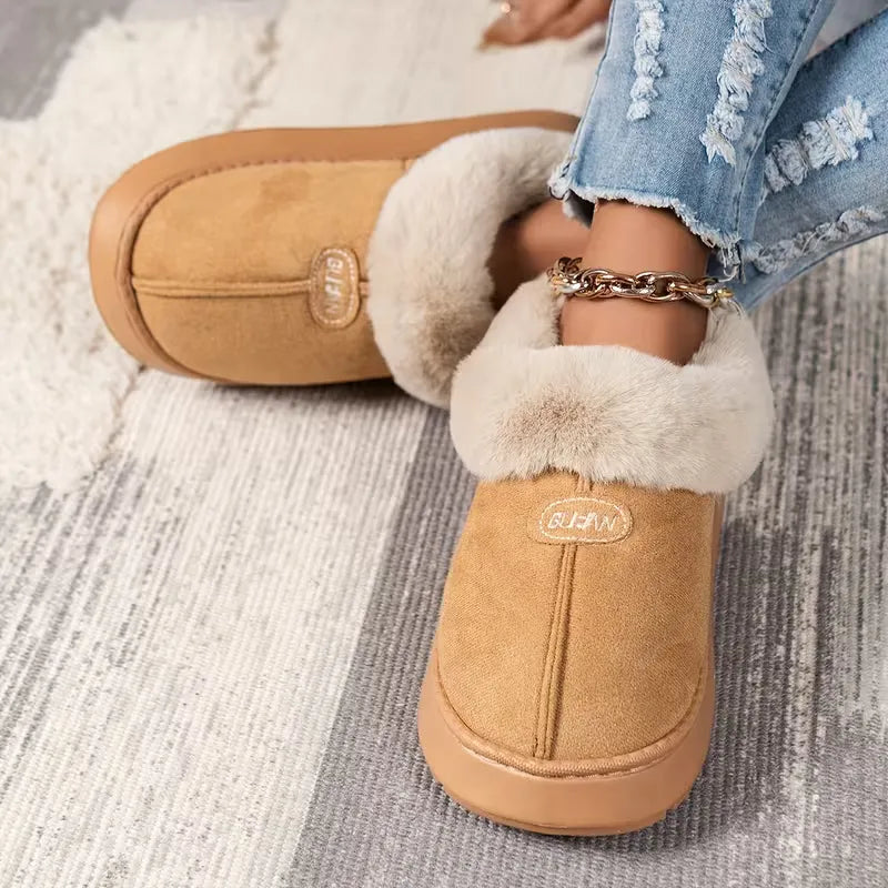 Women’s Fleece-Lined Soft-Sole Anti-Slip House Slippers