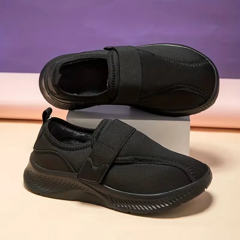 Women’s Fleece Lined Slip On Winter Shoes with Adjustable Strap