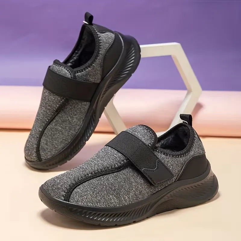 Women’s Fleece Lined Slip On Winter Shoes with Adjustable Strap