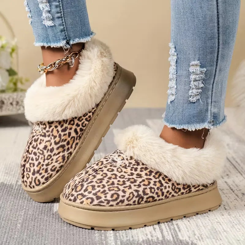 Women’s Fleece-Lined Soft-Sole Anti-Slip House Slippers