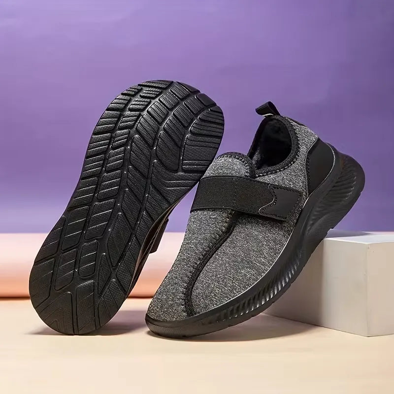 Women’s Fleece Lined Slip On Winter Shoes with Adjustable Strap