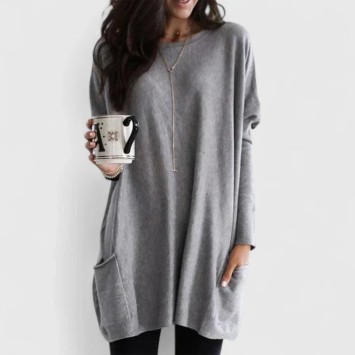 Women’s Soft Knit Pocket Tunic Top