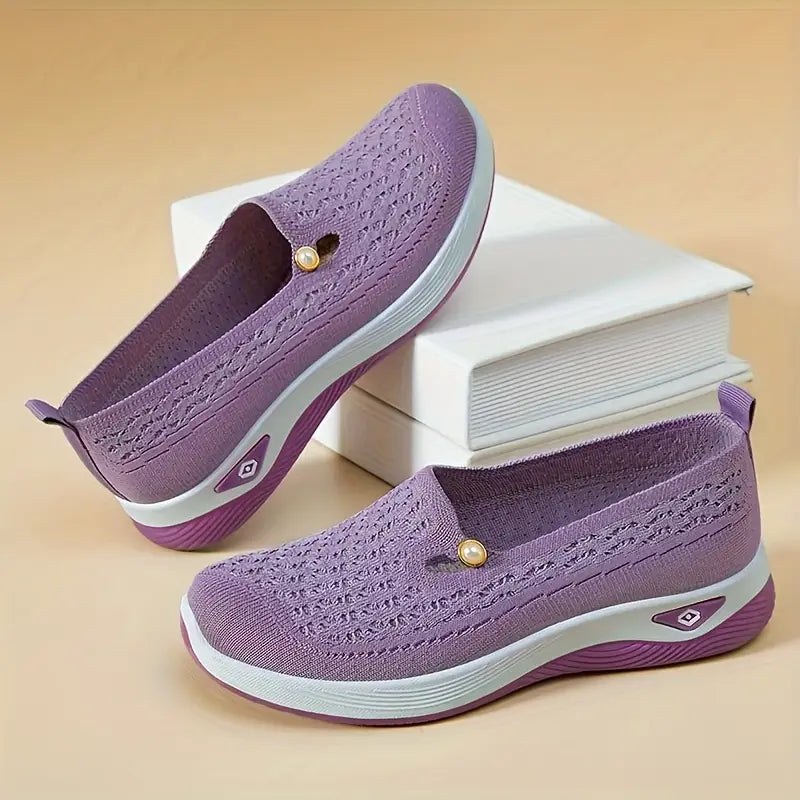 Breathable Mesh Slip-On Walking Shoes for Women