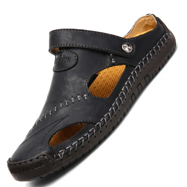Plus Size Soft Leather Sandals For Men Breathable Sandals For Outdoor
