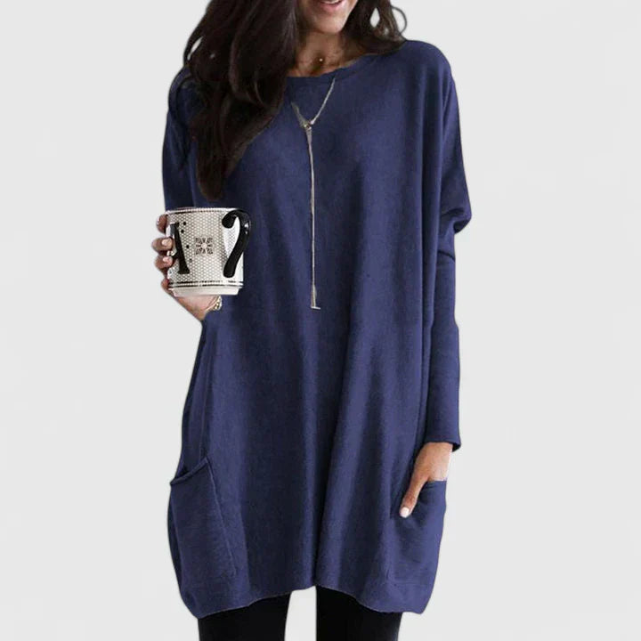 Women’s Soft Knit Pocket Tunic Top