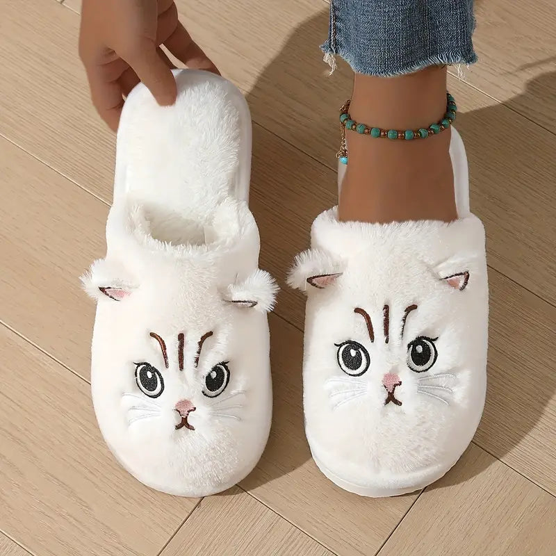 Women’s Cozy Kitty Plush Slippers