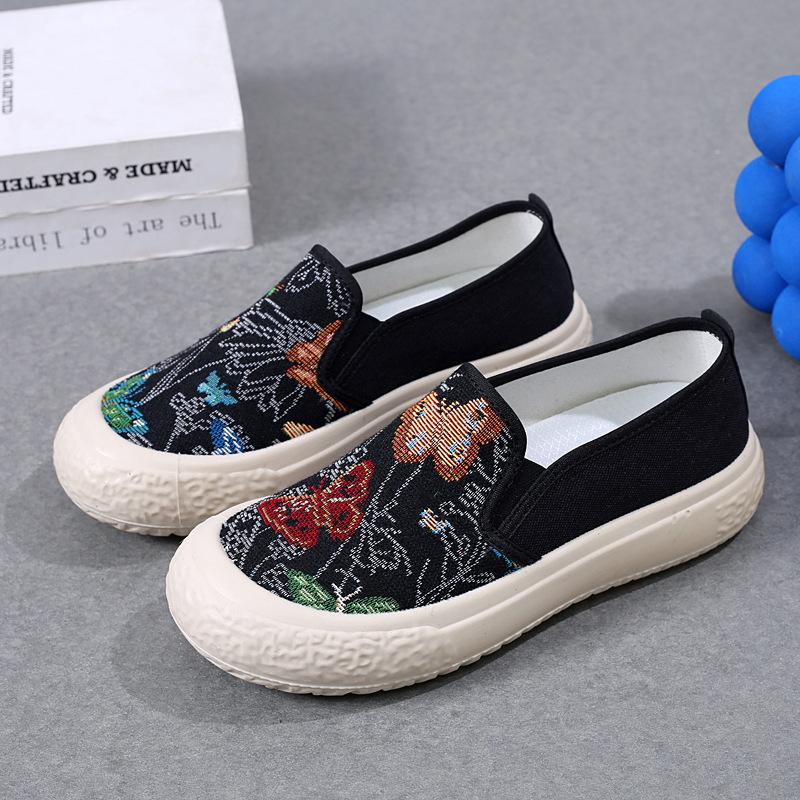 Butterfly Vulcanize Platform Sneakers For Women