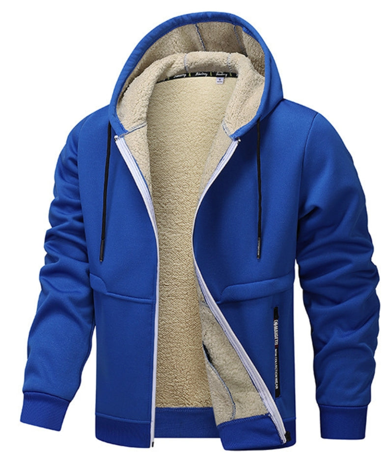 Men's Fleece Hoodie with Zippered Side Pockets