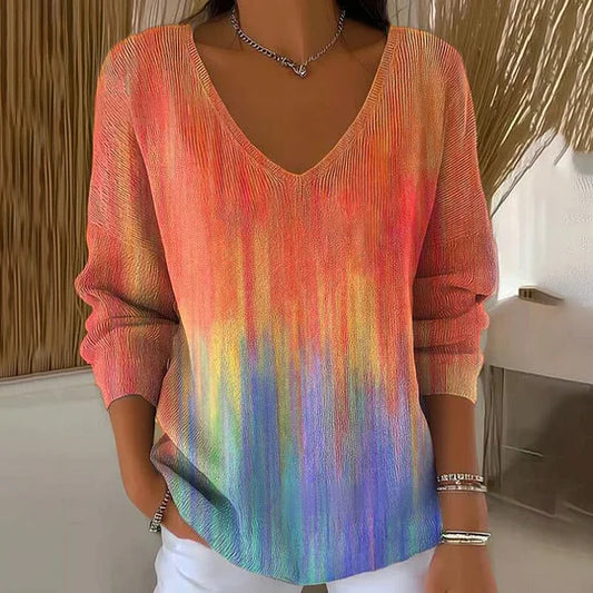 Knitted sweatshirt with long sleeves